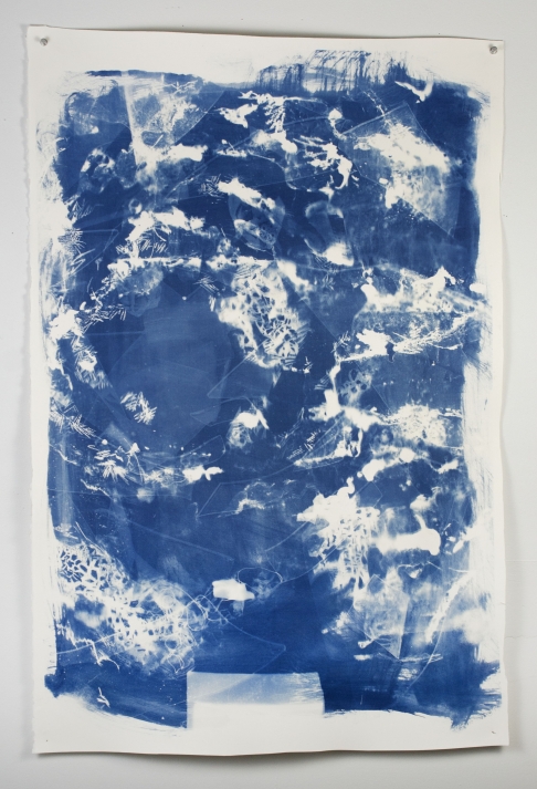 The Folds of Rivers' Ends by Catherine Nelson | Cyanotype (blueprint) The Folds of Rivers' Ends